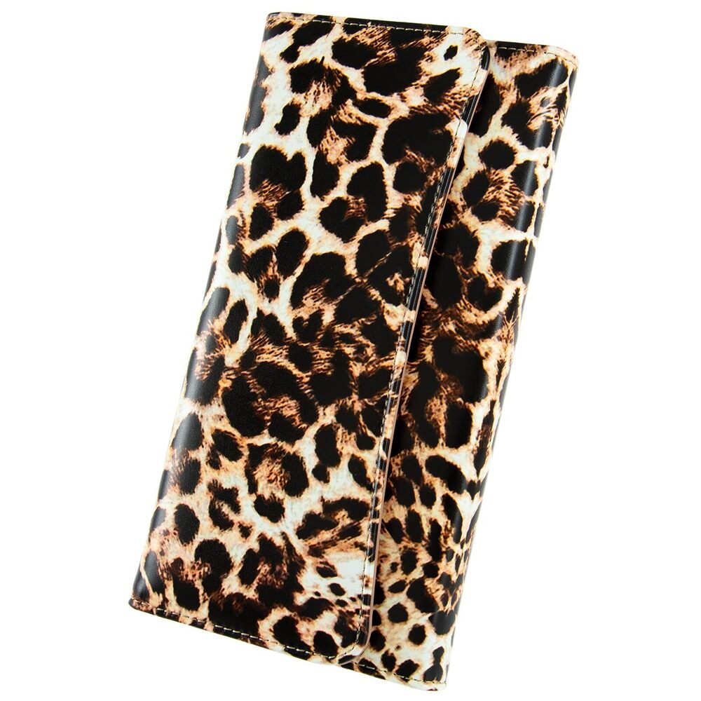4448 Wallet Leather RFID Blocking Trifold Purse long Clutch Credit Card